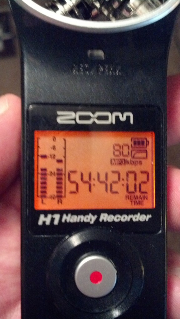 Zoom H1 Recorder Backlit Screen